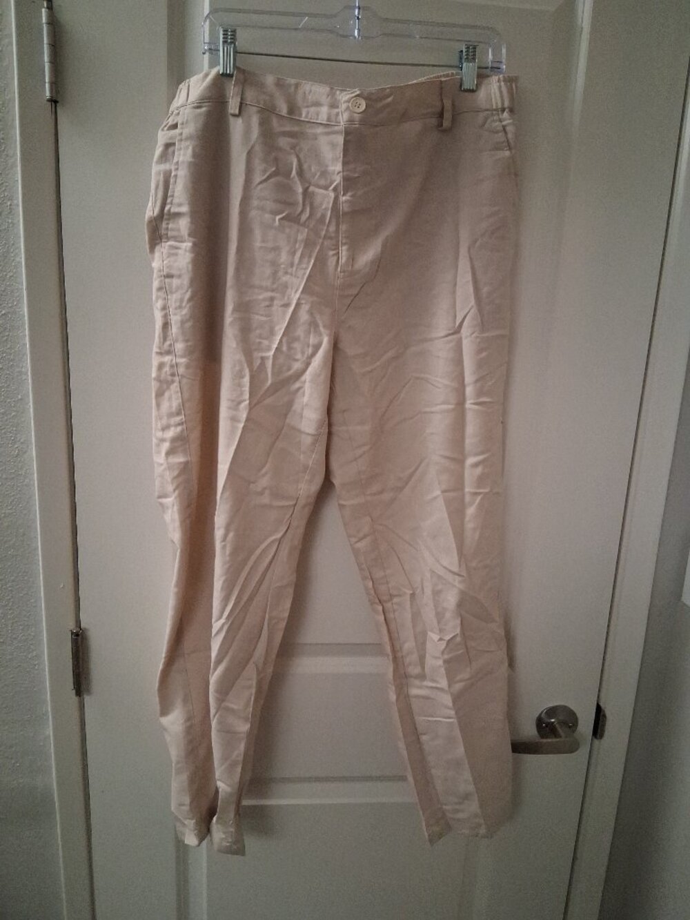 Coofandy Men's Slim Fit Casual Chino Pants Beige  SZ L NWT